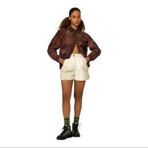 Woolrich womens cargo Danielle shorts khaki Size 6 pockets